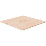 VidaXL Vierkant Tafelblad 70x70x1,5 cm - Onbehandeld Massief Eikenhout