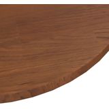 vidaXL Tafelblad rond Ø70x1,5 cm bewerkt massief eikenhout donkerbruin