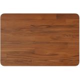 vidaXL - Wastafelblad - 60x40x1,5cm - behandeld - massief - hout - donkerbruin