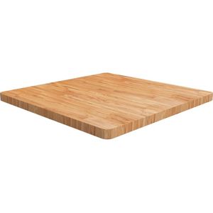 vidaXL - Tafelblad - vierkant - 80x80x4cm - massief - eikenhout - lichtbruin