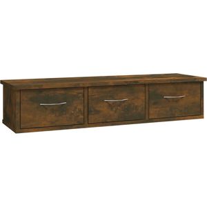 VidaXL Wandkast 88x26x18,5 cm - Bewerkt Hout - Gerookt Eikenkleurig