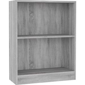 vidaXL Bücherregal Grau Sonoma 60x24x76 cm Holzwerkstoff