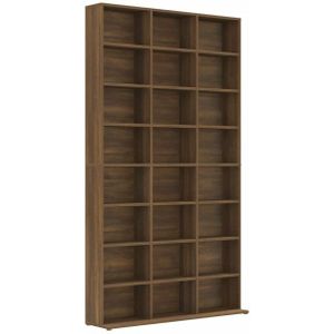 vidaXL - Cd-kast - 102x23x177,5 - cm - bewerkt - hout - bruin - eikenkleur