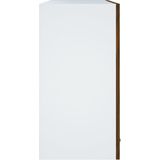 VidaXL Hangende Wandkast 60x31x60 cm - Glas en Bewerkt Hout - Gerookt Eiken