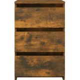 vidaXL Nachttisch Räuchereiche 40x35x62,5 cm Holzwerkstoff