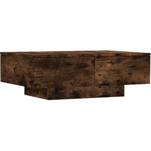 VidaXL Salontafel 90x60x31 cm - Bewerkt Hout - Gerookt Eikenkleurig