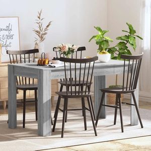 vidaXL - Eettafel - Grijs Sonoma - Bewerkt Hout