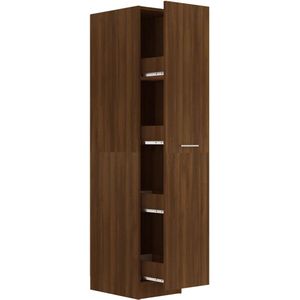 VidaXL Apothekerskast 30x42,5x150 cm - Bewerkt Hout - Bruineikenkleurig