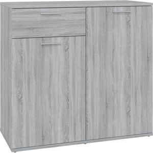 VidaXL Dressoir 80x36x75 cm Bewerkt Hout Grijs Sonoma Eikenkleurig