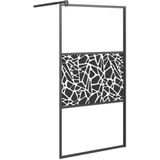 VidaXL-Inloopdouchewand-met-stenenmotief-100x195-cm-ESG-glas-zwart