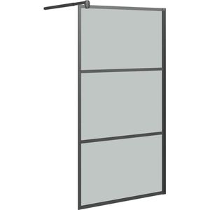 VidaXL-Inloopdouchewand-100x195-cm-donker-ESG-glas-zwart