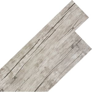 vidaXL PVC-Fliesen Selbstklebend 2,51 m² 2 mm Eiche Gewaschen