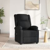 VidaXL Verstelbare Elektrische Fauteuil - Stof - Zwart