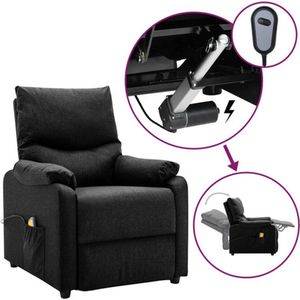 vidaXL - Massagestoel - Elektrisch - Zwart - Stof
