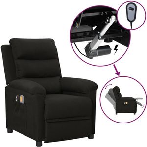 vidaXL - Massagestoel - Stof - Zwart - Elektrisch Verstelbaar