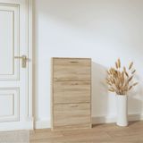 vidaXL-Schoenenkast-59x17x108-cm-bewerkt-hout-eikenkleurig