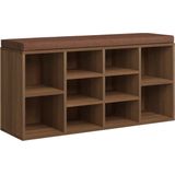 VidaXL Schoenenbank 103x30x48 cm - Bewerkt Hout - Bruineikenkleurig