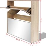 vidaXL-Schoenenkast-met-spiegel-2-laags-63x17x67-cm-betongrijs