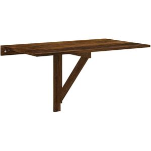 vidaXL Wandtafel - Gerookt Eiken - Inklapbaar - 100x60x56 cm