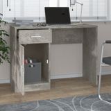 VidaXL-Bureau-met-kast-en-lade-100x40x73-cm-bewerkt-hout-betongrijs