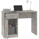 VidaXL-Bureau-met-kast-en-lade-100x40x73-cm-bewerkt-hout-betongrijs