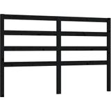 vidaXL Kopfteil Schwarz 166x4x100 cm Massivholz Kiefer