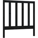 vidaXL Kopfteil Schwarz 81x4x100 cm Massivholz Kiefer
