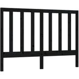 vidaXL Kopfteil Schwarz 126x4x100 cm Massivholz Kiefer