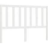 vidaXL - Hoofdbord - 146x4x100 - cm - massief - grenenhout - wit