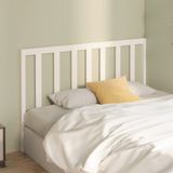vidaXL - Hoofdbord - 146x4x100 - cm - massief - grenenhout - wit