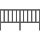 vidaXL Hoofdbord 186x4x100 cm massief grenenhout grijs