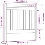 vidaXL - Hoofdbordx4x100 - cm - massief - grenenhout - grijs