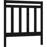 vidaXL Kopfteil Schwarz 106x4x100 cm Massivholz Kiefer