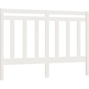 VidaXL Hoofdbord 156x4x100 cm Massief Grenenhout Wit