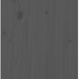 vidaXL Hoofdbord 156x4x100 cm Massief Grenenhout Grijs