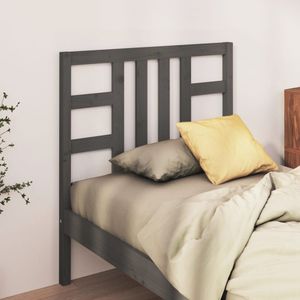 vidaXL - Hoofdbordx4x100 - cm - massief - grenenhout - grijs