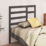 vidaXL - Hoofdbordx4x104 - cm - massief - grenenhout - grijs