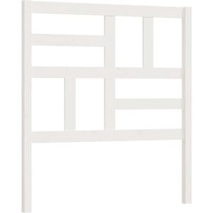 VidaXL Hoofdbord 81x4x104 cm Massief Grenenhout Wit
