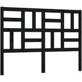 Kopfteil Schwarz 126x4x104 cm Massivholz Kiefer Vidaxl