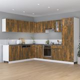 VidaXL Koelkastkast 60x57x207 cm - Bewerkt Hout - Gerookt Eikenkleurig