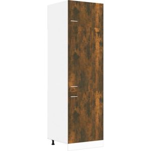 VidaXL Koelkastkast 60x57x207 cm - Bewerkt Hout - Gerookt Eikenkleurig