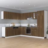 vidaXL Kühlumbauschrank Braun Eichen-Optik 60x57x207 cm Holzwerkstoff
