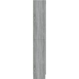 VidaXL Vitrinekast 82,5x30,5x185,5 cm Bewerkt Hout Grijs Sonoma Eiken