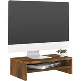 VidaXL Monitorstandaard 42x24x13 cm - Bewerkt Hout - Gerookt Eikenkleurig