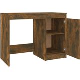 vidaXL Bureau - Gerookt Eiken - Bewerkte Hout