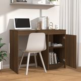 vidaXL Bureau - Bruin - Bewerkt Hout - 100x50x76 cm