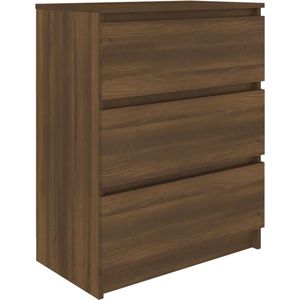 vidaXL Dressoir 60x35x76 cm bewerkt hout bruin eikenkleur