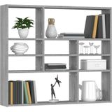 Vidaxl - Wandregal Grau Sonoma 90x16x78 cm Holzwerkstoff