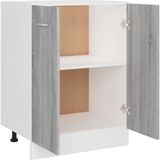 VidaXL Onderkast 60x46x81,5 cm - Bewerkt Hout - Grijs Sonoma Eikenkleurig