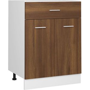 VidaXL Onderkast met Lade 60x46x81,5 cm - Bewerkt Hout - Bruineikenkleurig